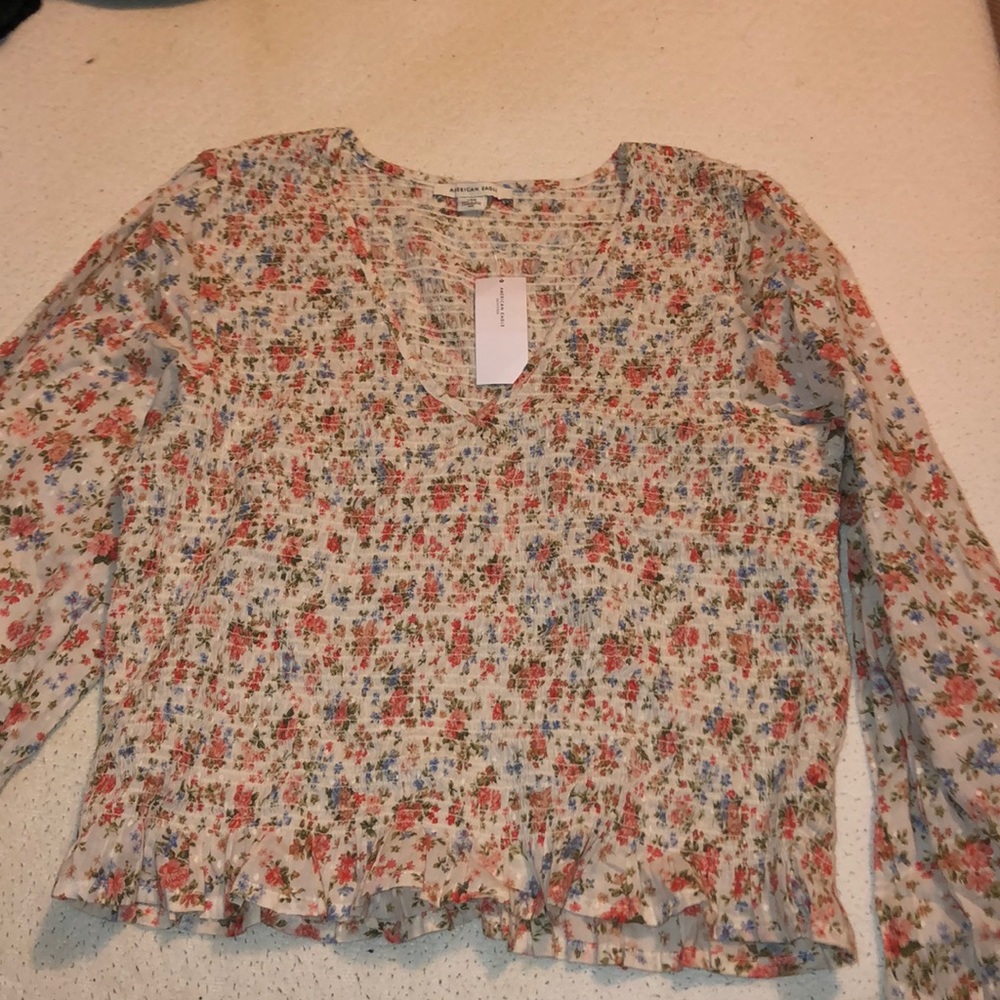 american eagle long sleeved blouse.